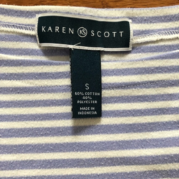 Striped Blue and White Top Size Small - Picture 4 of 6